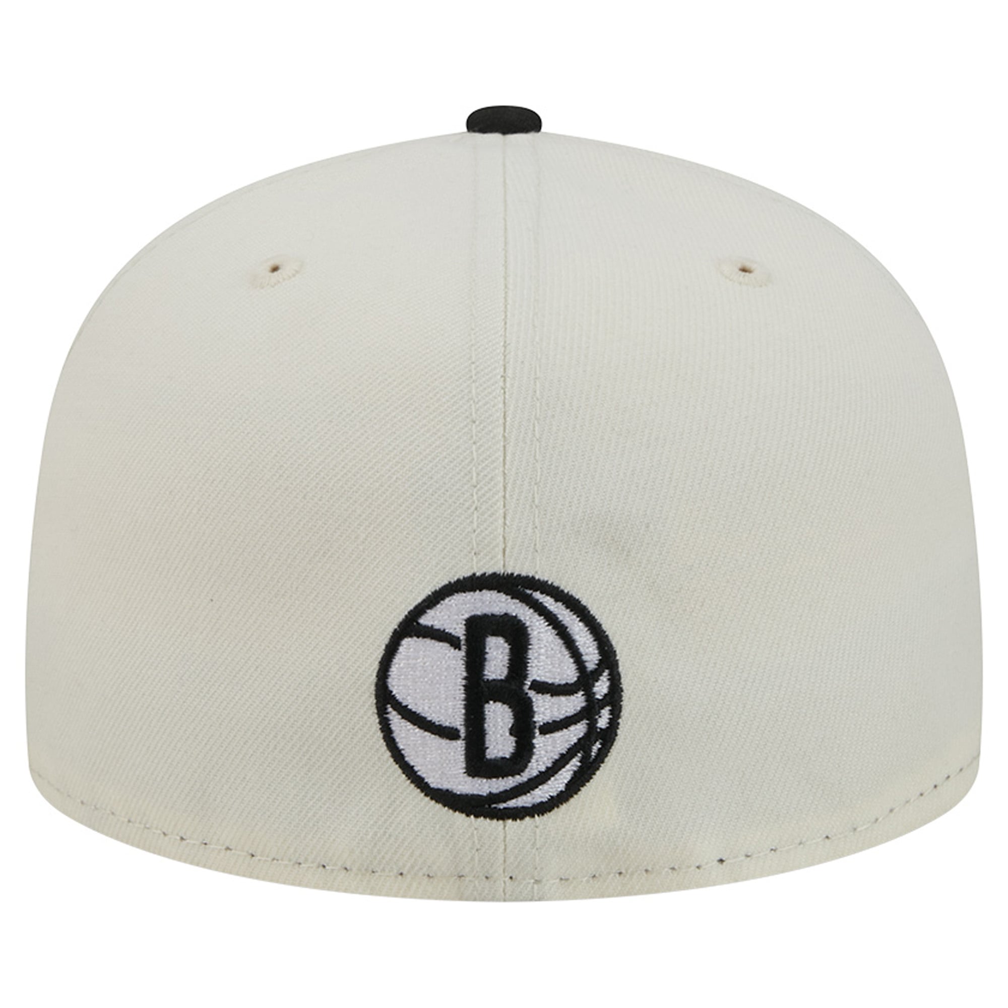 Men's New Era Cream/Black Brooklyn Nets Deceptor 59FIFTY Fitted Hat