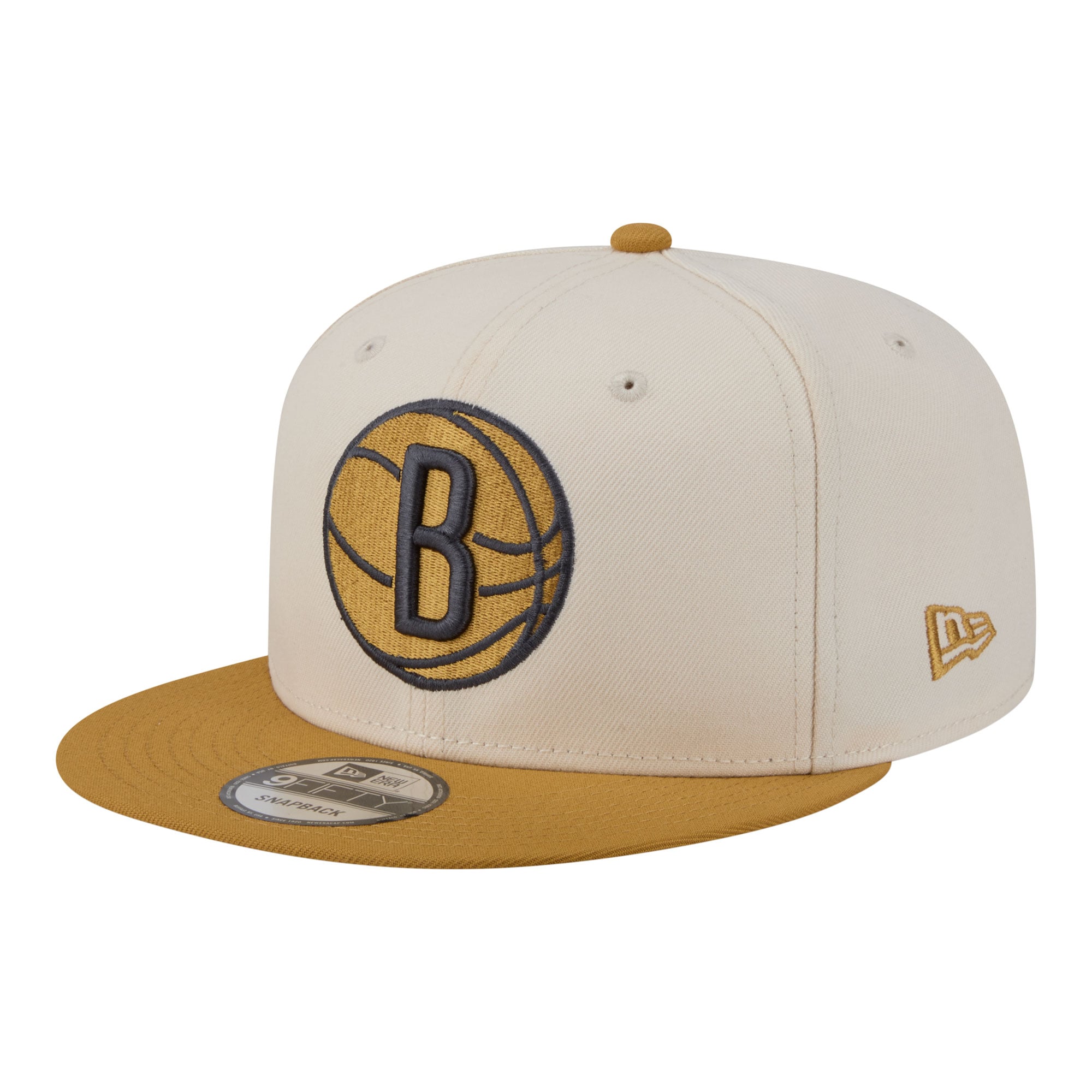 Men's Brooklyn Nets New Era Cream/Tan Two-Tone Color Pack 9FIFTY Snapback Hat
