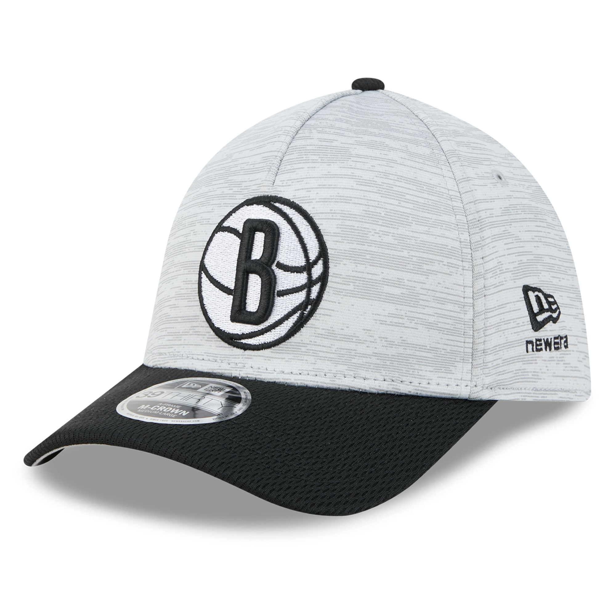 Casquette New Era grise Brooklyn Nets 39THIRTY M-Crown Tech Stretch pour homme