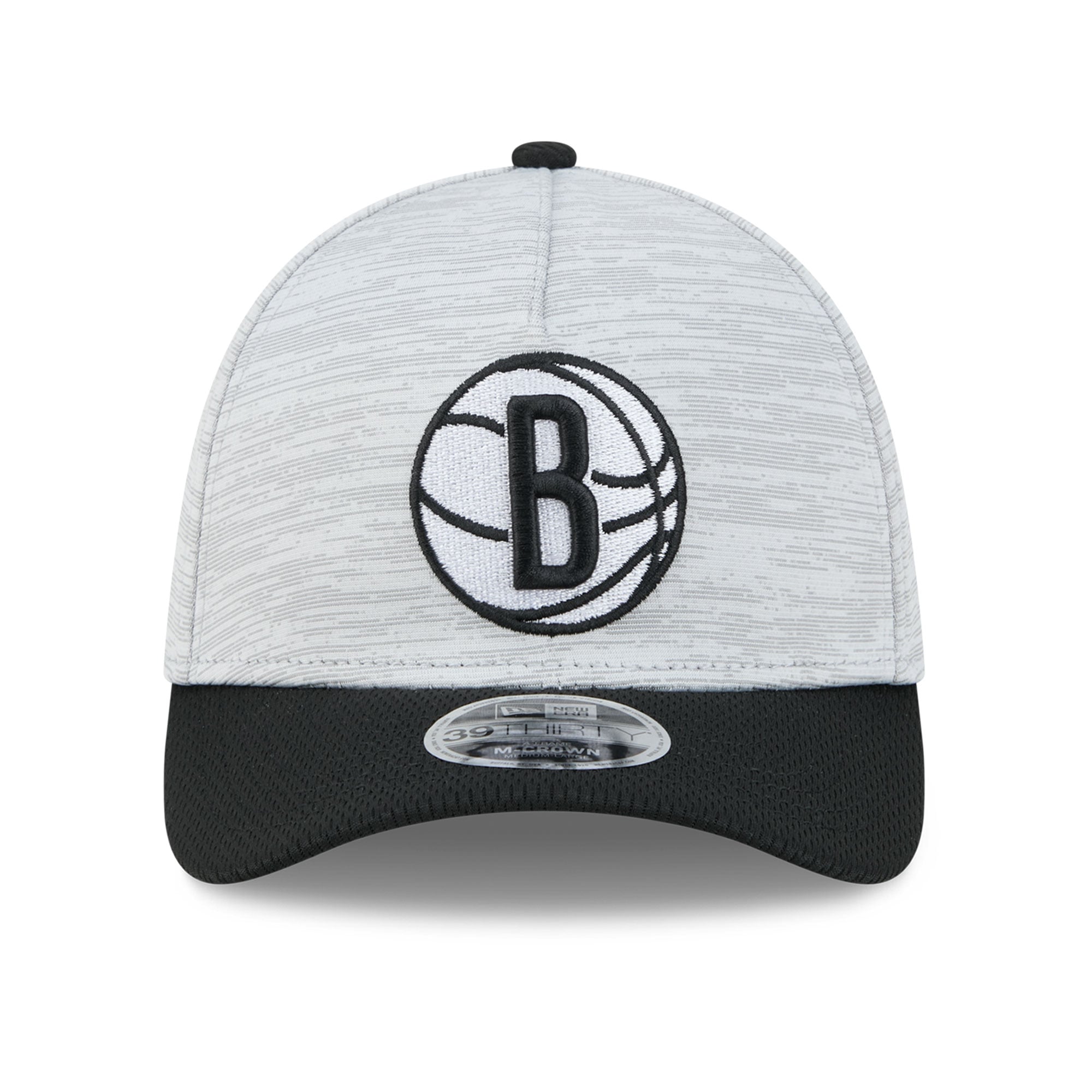 Casquette New Era grise Brooklyn Nets 39THIRTY M-Crown Tech Stretch pour homme