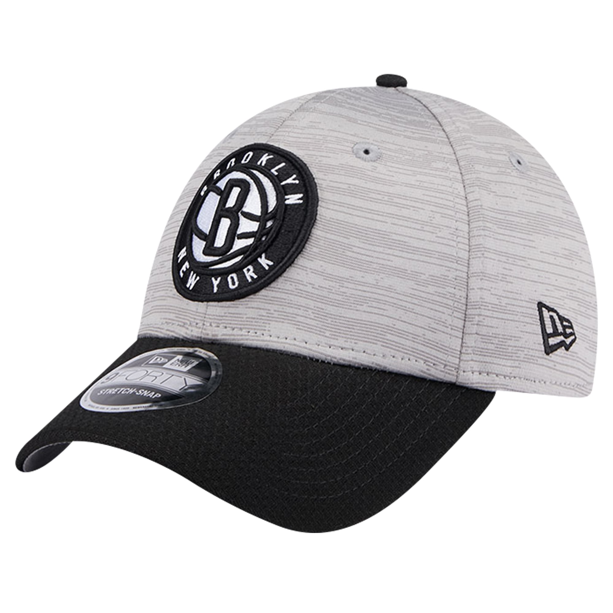 Men's Brooklyn Nets New Era Heather Gray/Black Active Digi-Tech Two-Tone 9FORTY Adjustable Hat