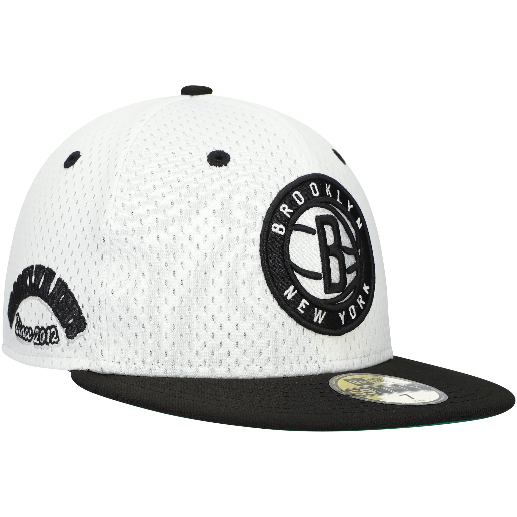 Men's Brooklyn Nets New Era White/Black Throwback 2Tone 59FIFTY Fitted Hat