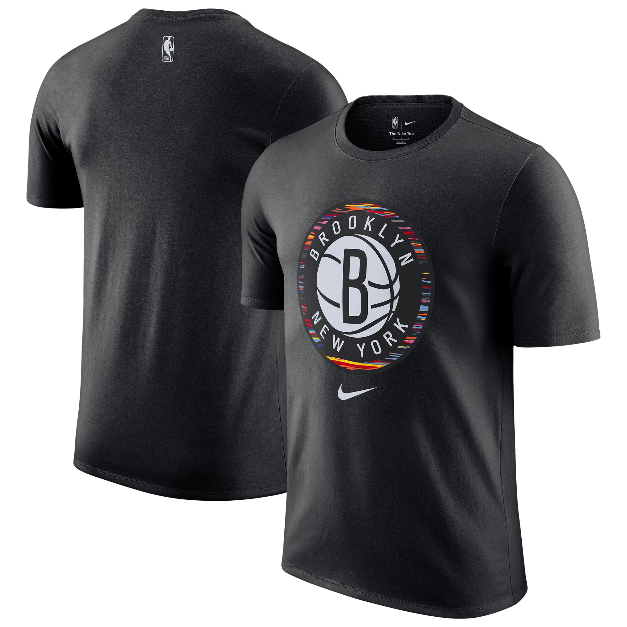 T-shirt Nike noir pour homme Brooklyn Nets 2025/26 City Edition Remix Essential Logo
