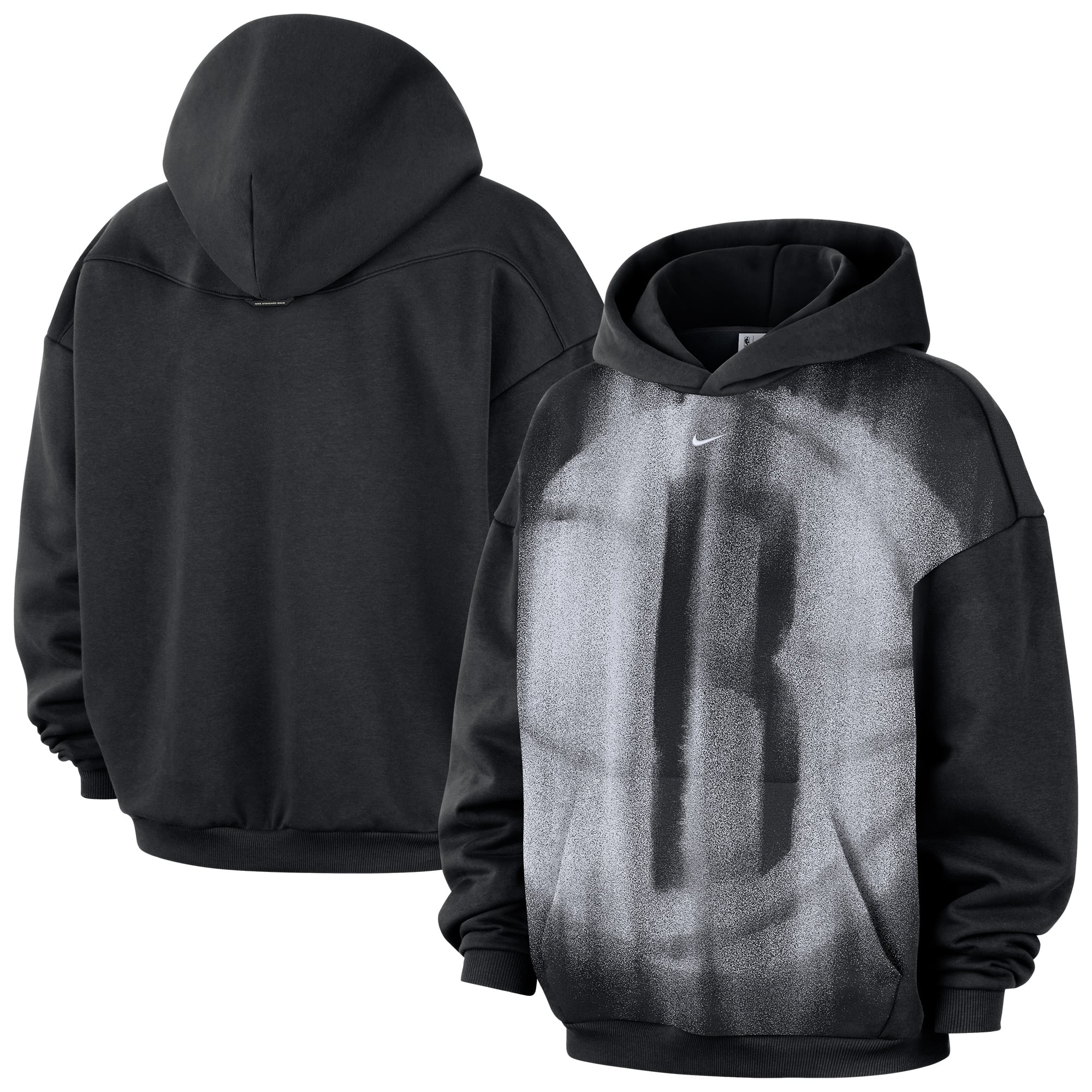 Sweat à capuche en polaire Nike Brooklyn Nets 2026 Standard Issue Practice Icon noir pour homme