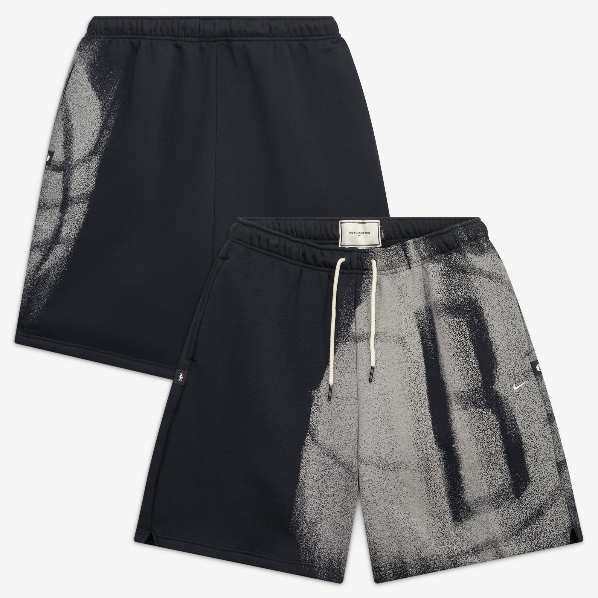Short de sport Nike Brooklyn Nets 2026 Standard Issue Icon Fleece noir pour homme