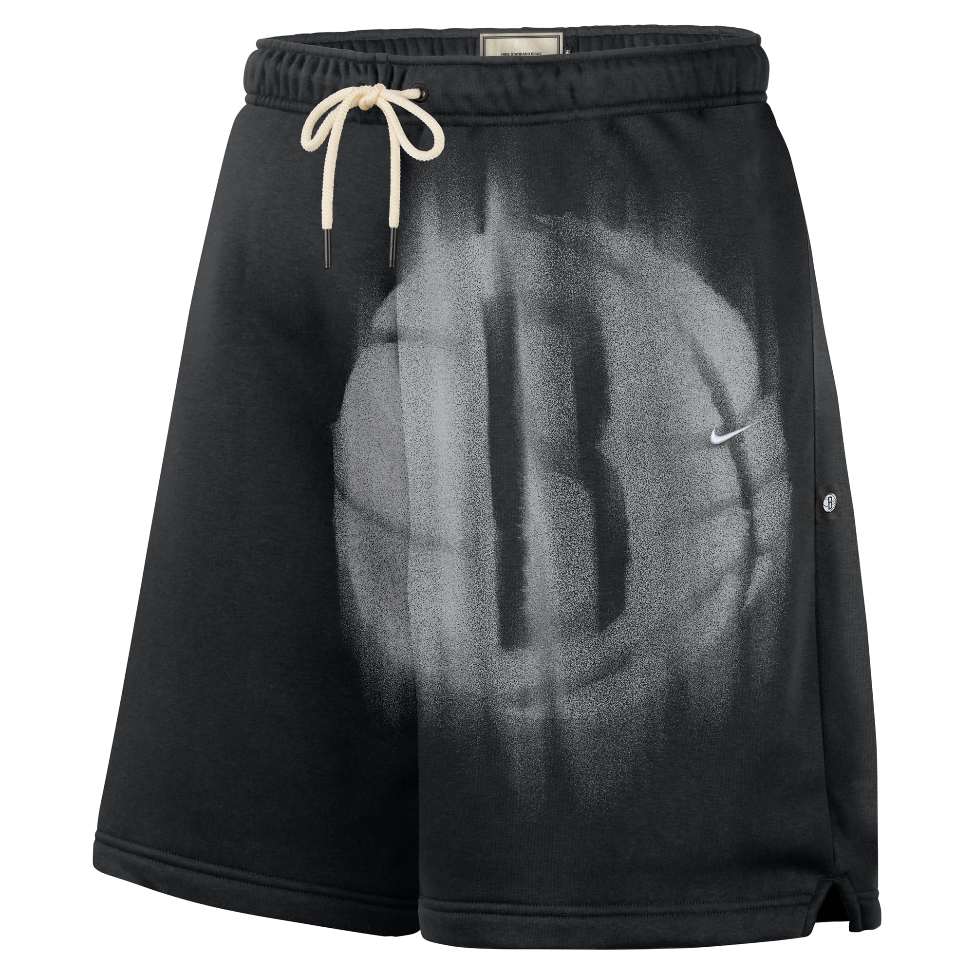 Short de sport Nike Brooklyn Nets 2026 Standard Issue Icon Fleece noir pour homme