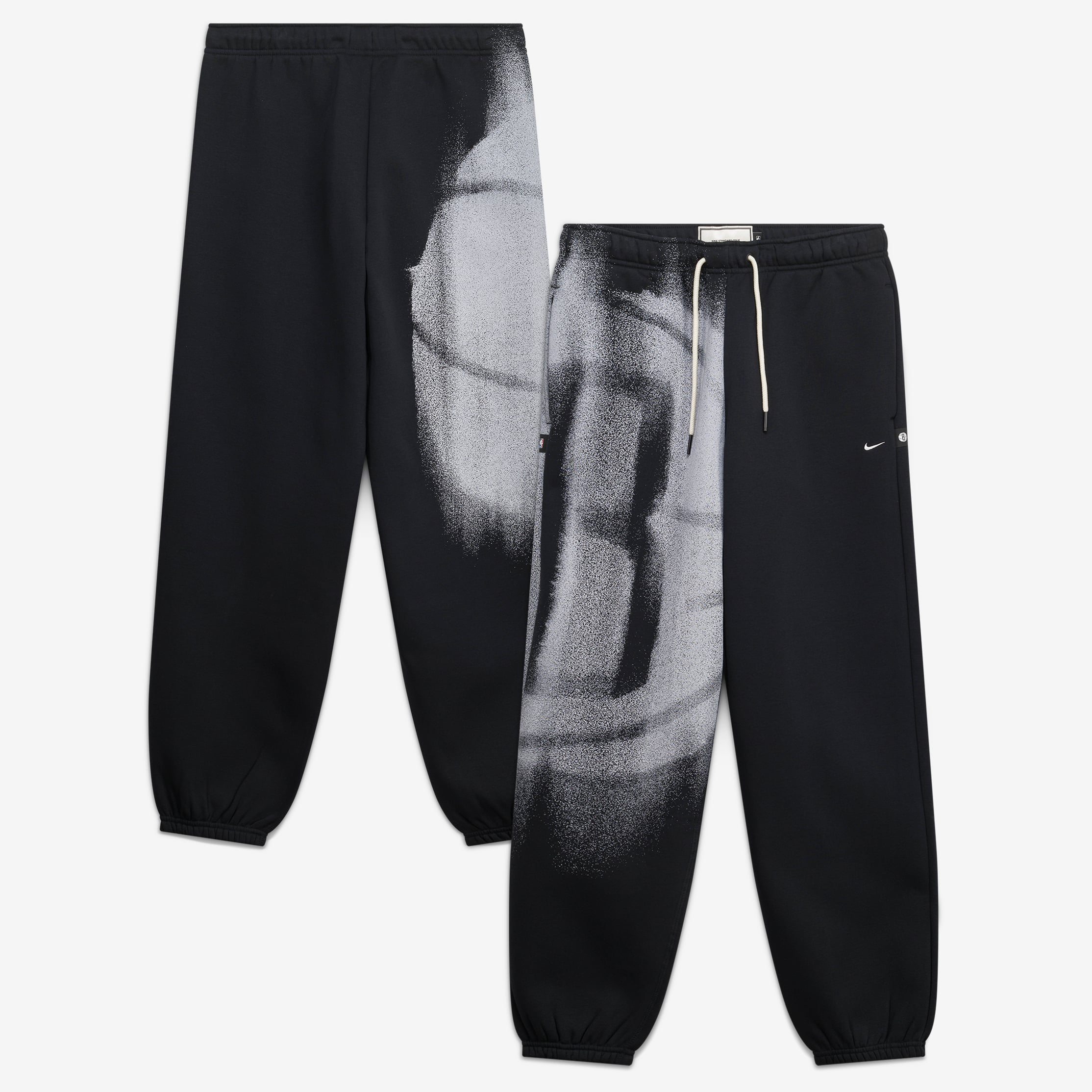 Pantalon de sport Nike Brooklyn Nets 2026 Standard Issue Icon Fleece fuselé noir pour homme