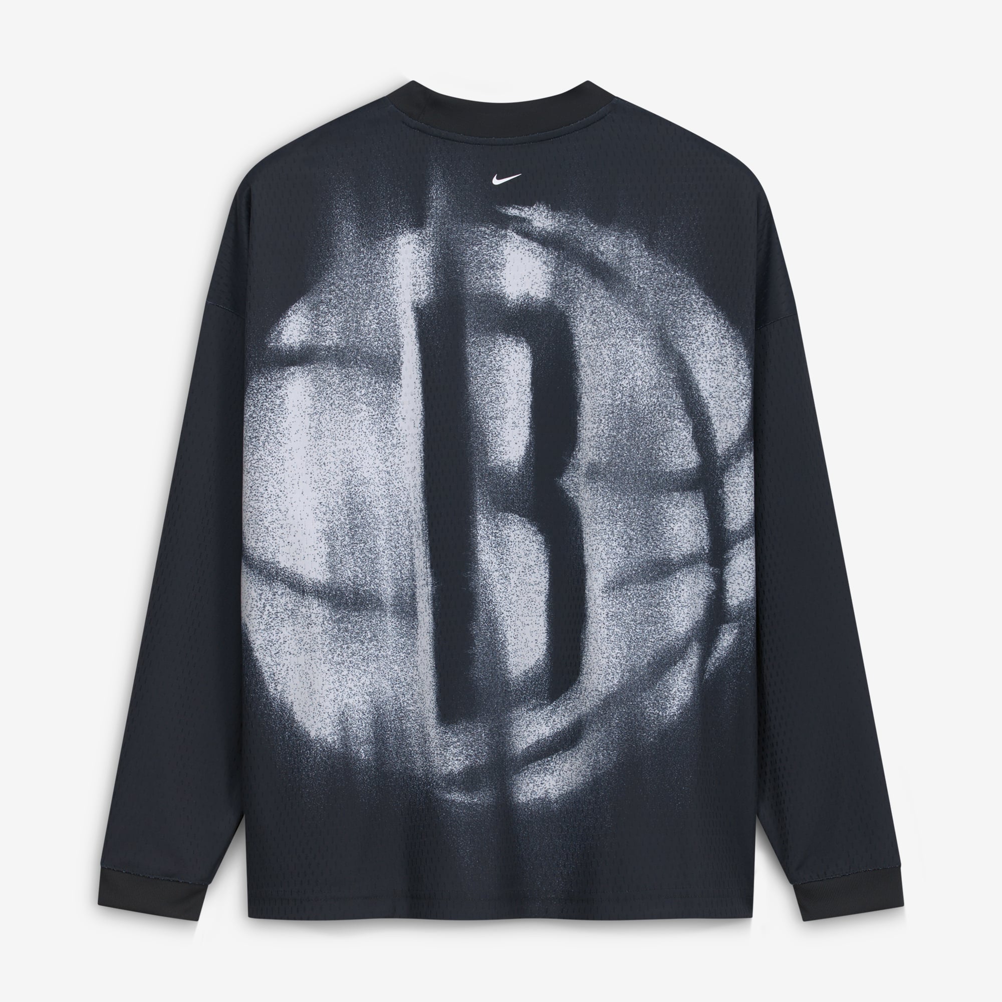 T-shirt à manches longues Nike Brooklyn Nets noir pour homme, édition standard 2026, performance d'avant-match