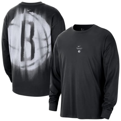 Brooklyn Nets Nike 2026 Standard Issue Pre-Game Performance Long Sleeve T-Shirt - Black