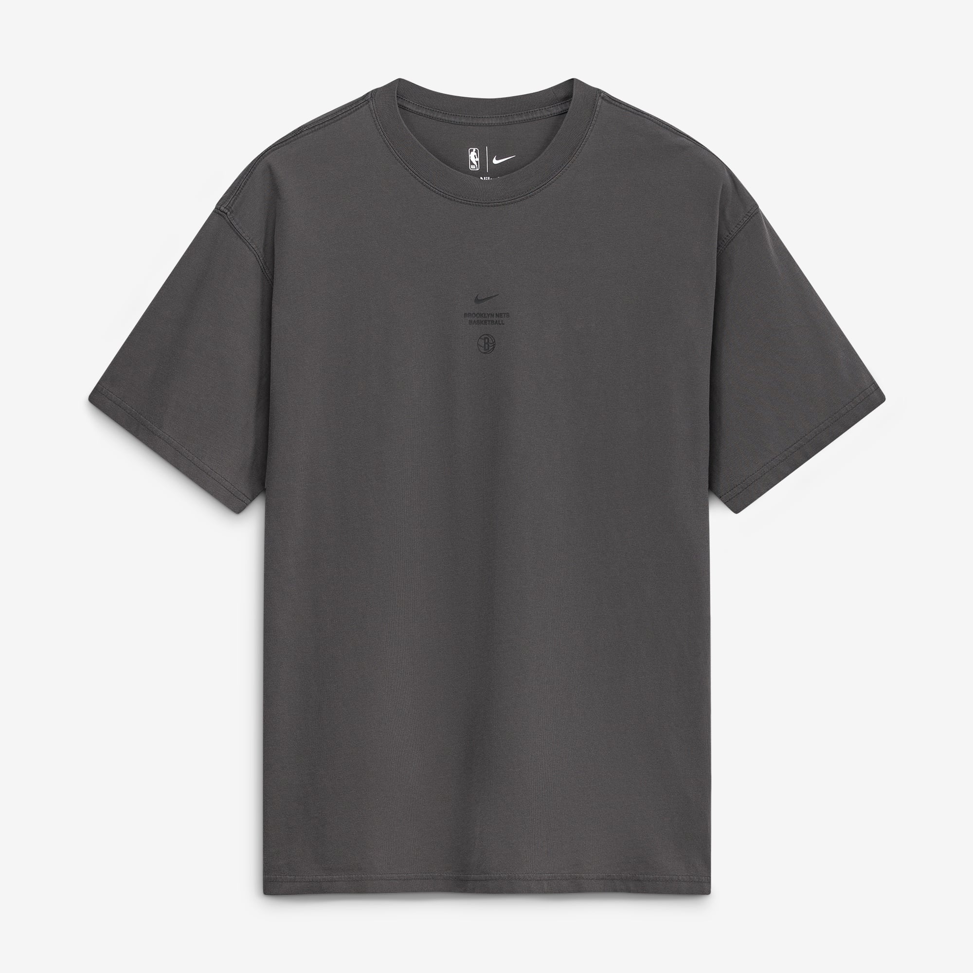 T-shirt Nike Max 90 d'avant-match Brooklyn Nets 2026 Standard Issue couleur anthracite pour homme