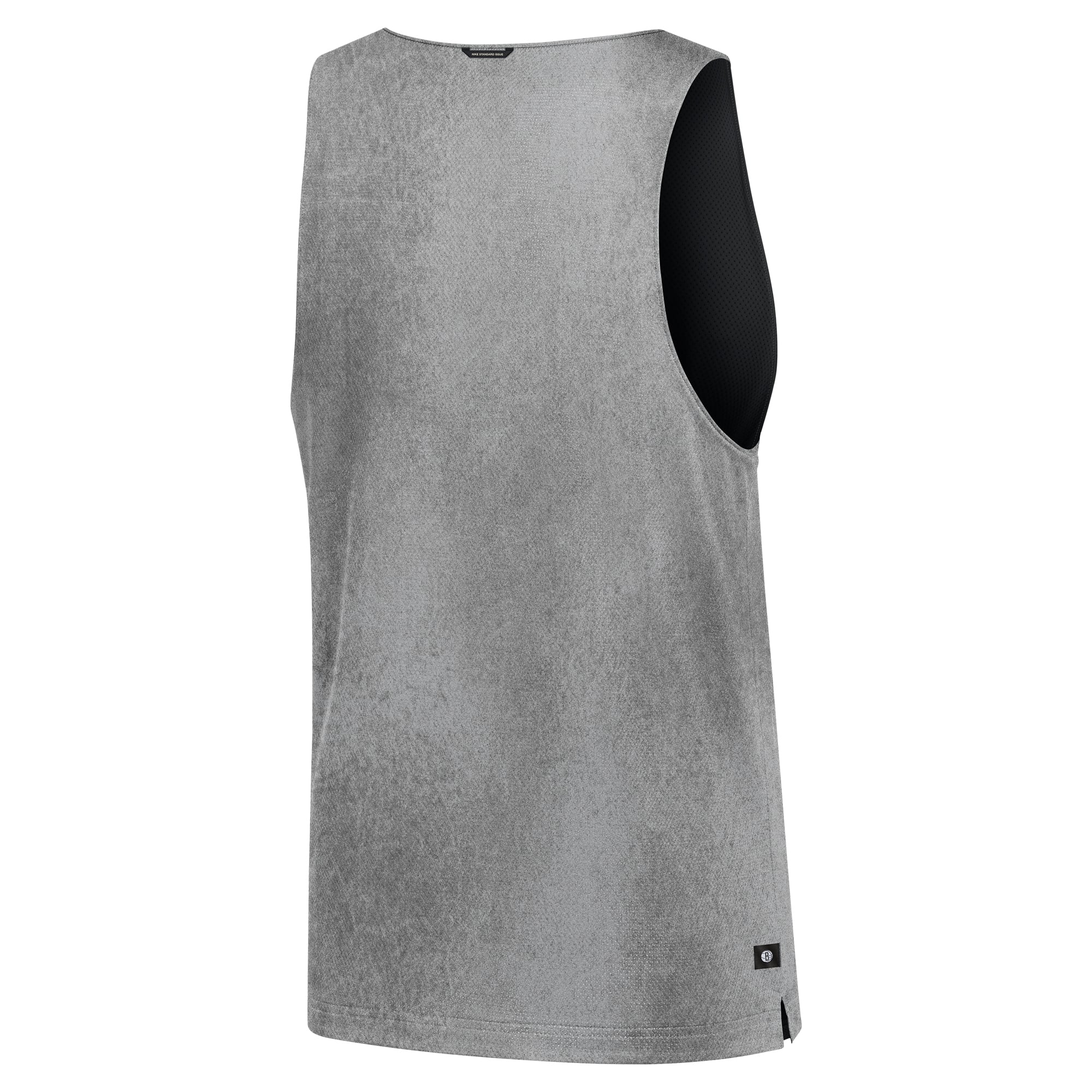 Maillot réversible Nike argent/noir Brooklyn Nets 2026 Standard Issue Practice Icon Mesh pour homme