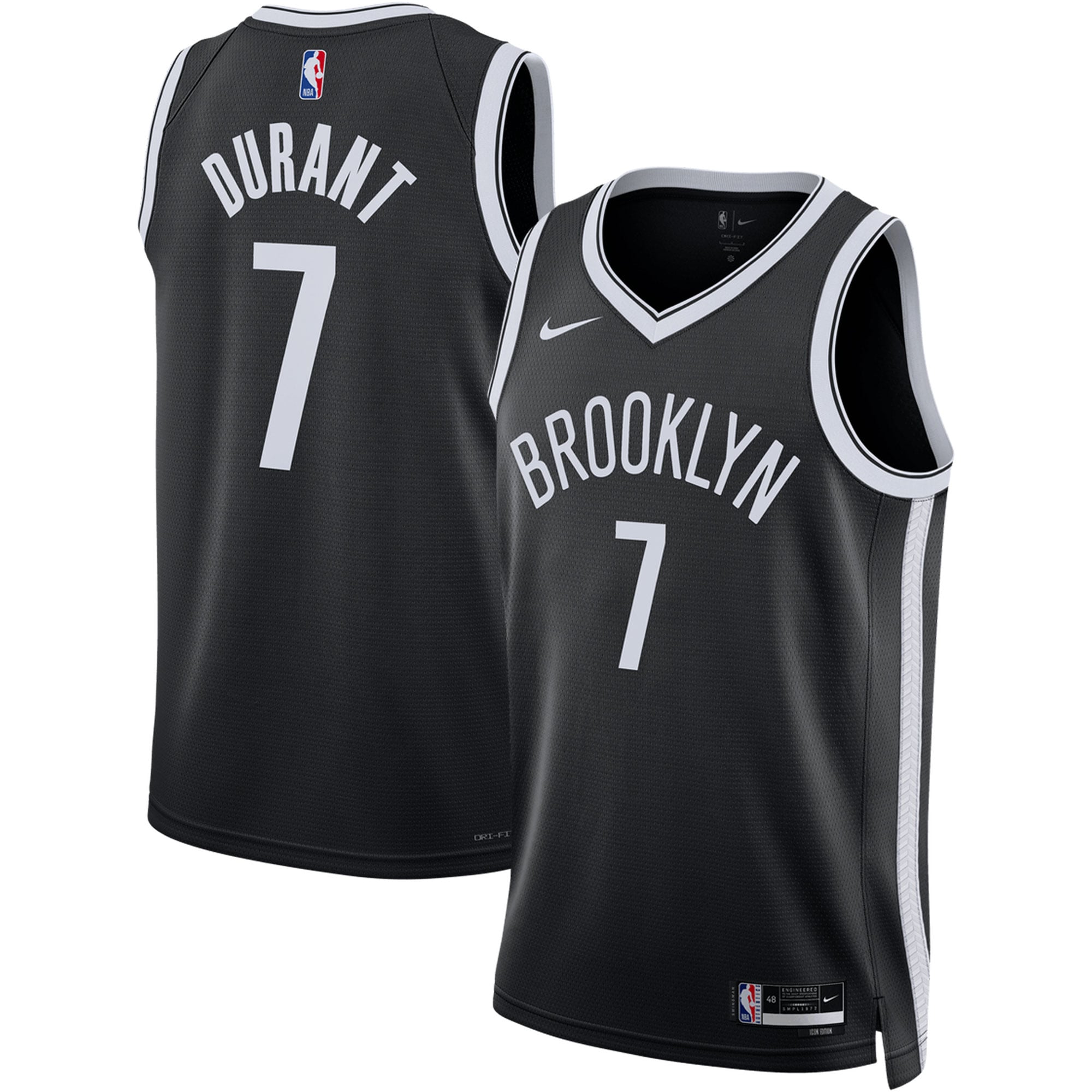 Unisex Nike Kevin Durant Black Brooklyn Nets Swingman Player