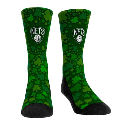  Brooklyn Nets Rock Em Unisex St. Paddy's Day Shamrock Crew Socks - 