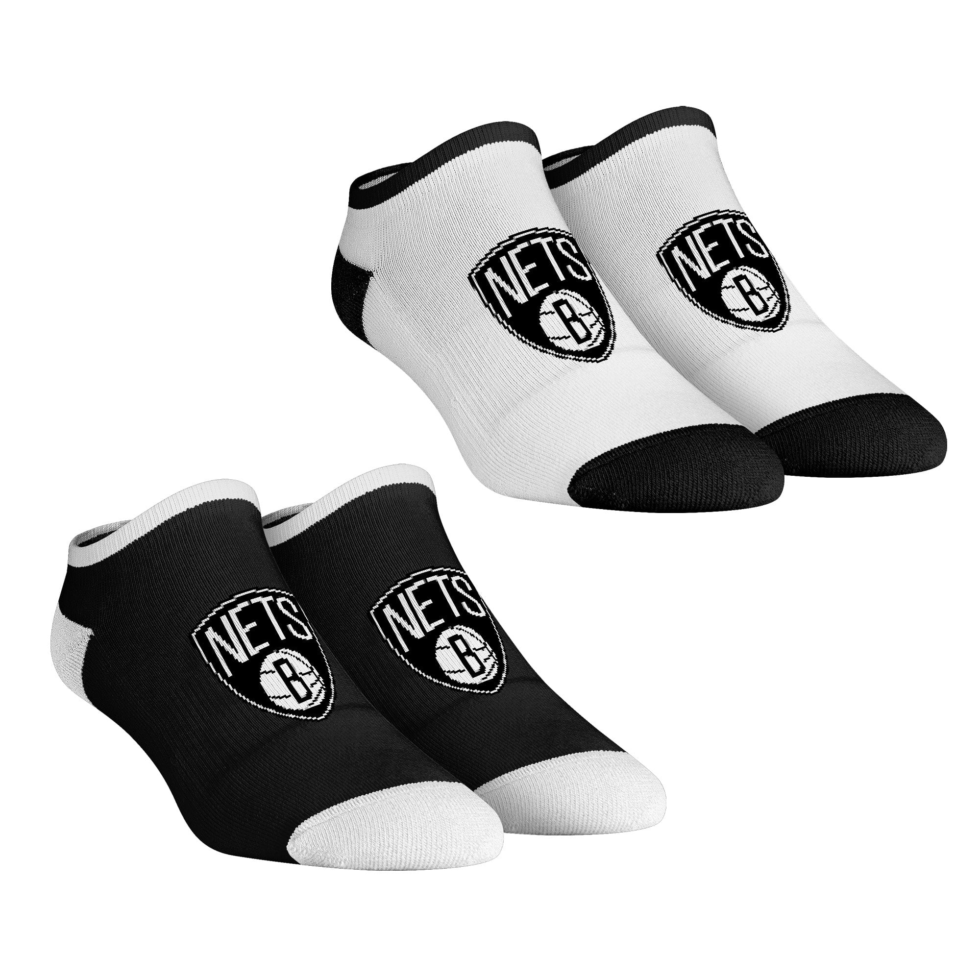 Ensemble de 2 paires de chaussettes basses Rock Em Brooklyn Nets Core Team pour femmes