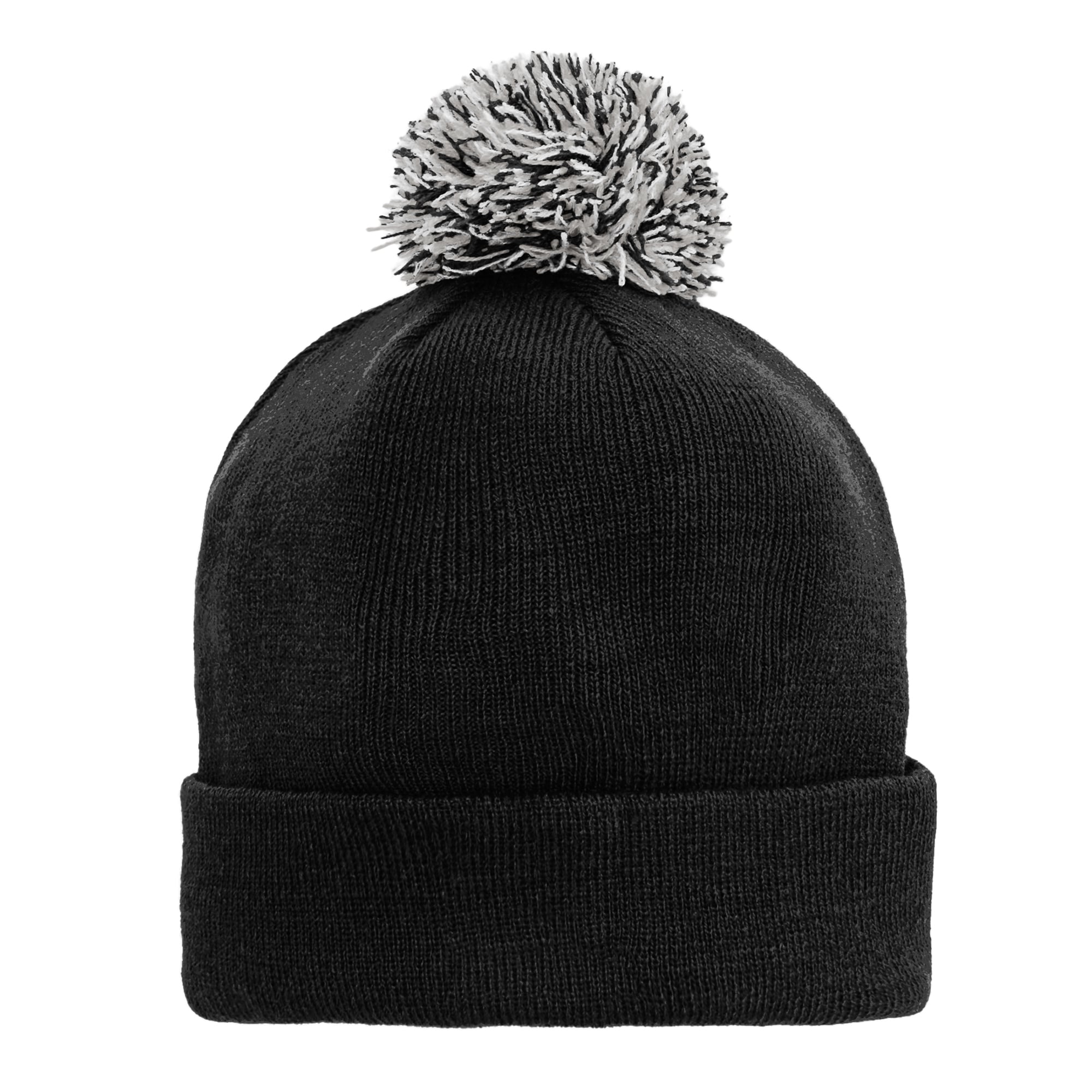 Bonnet en maille à revers Brooklyn Nets noir pour enfant Outerstuff avec pompon
