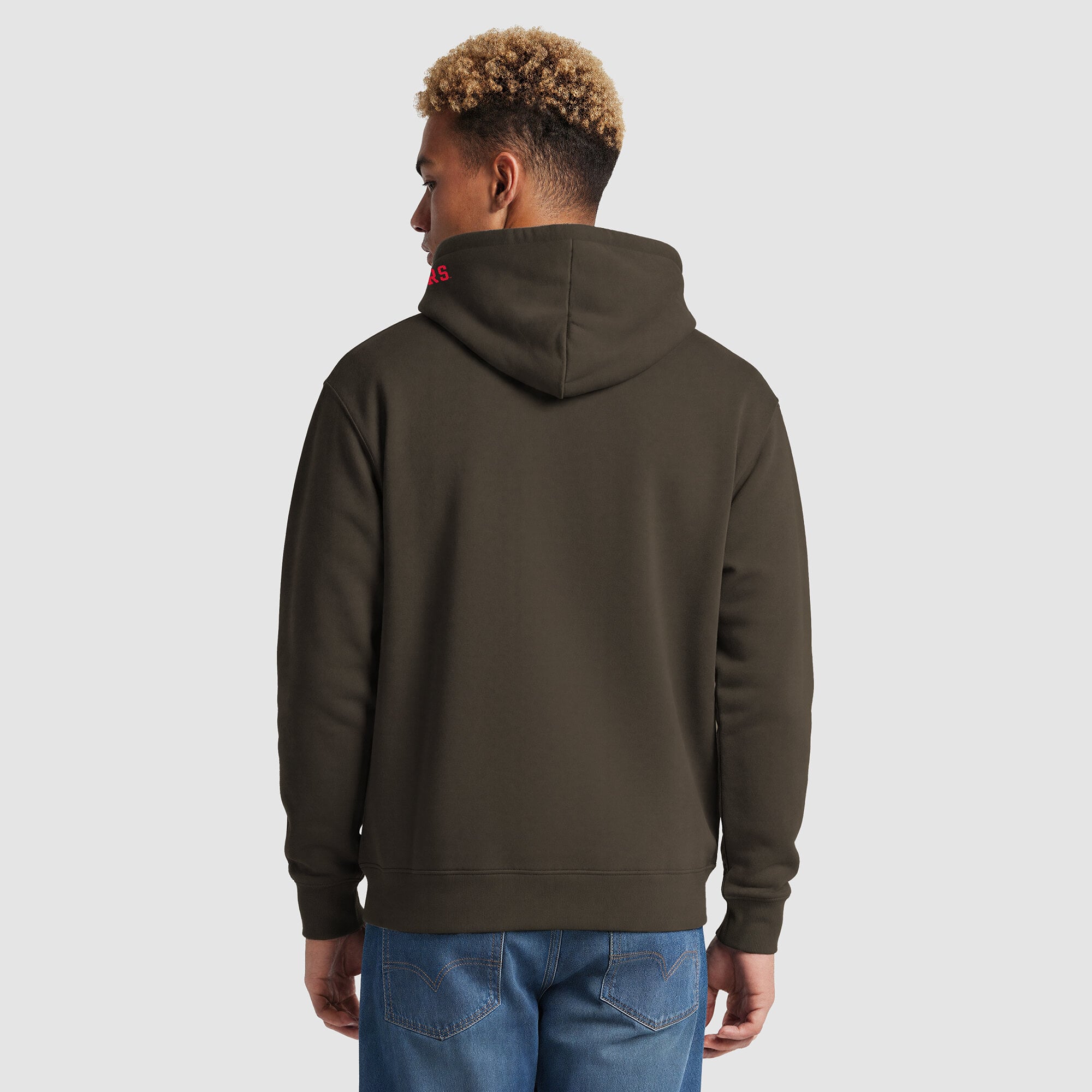 Sweat à capuche Champion marron/gris chiné pour homme avec ours bruns contrastés