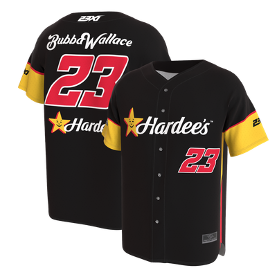 Bubba Wallace ProSphere Unisex Hardee's Baseball Jersey - Black