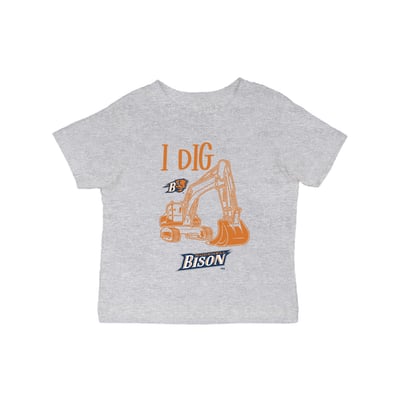 Bucknell Bison Vive La Fete Infant Excavator T-Shirt - Gray