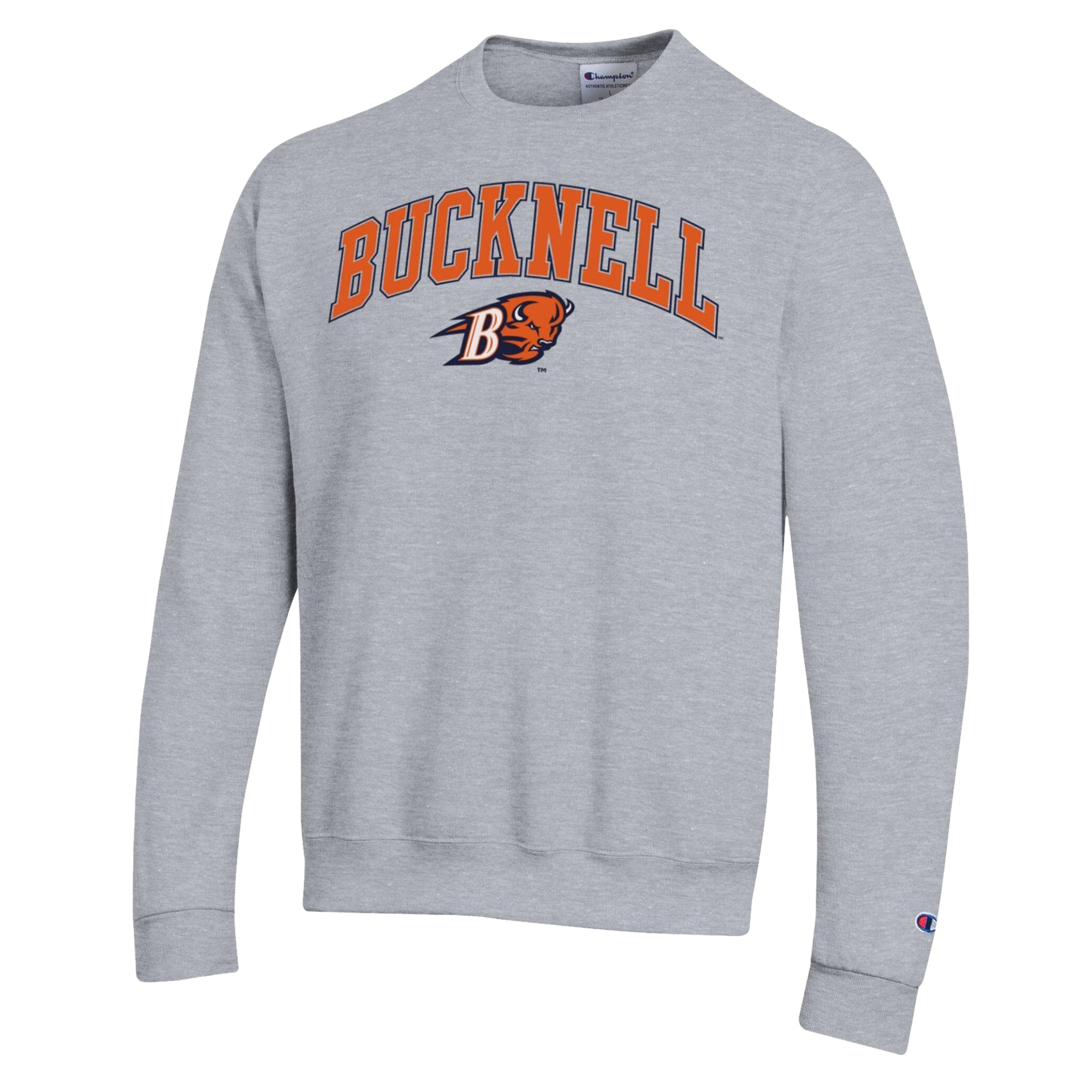 Sweat-shirt Champion pour homme, gris chiné, Bucknell Bison Arch Powerblend