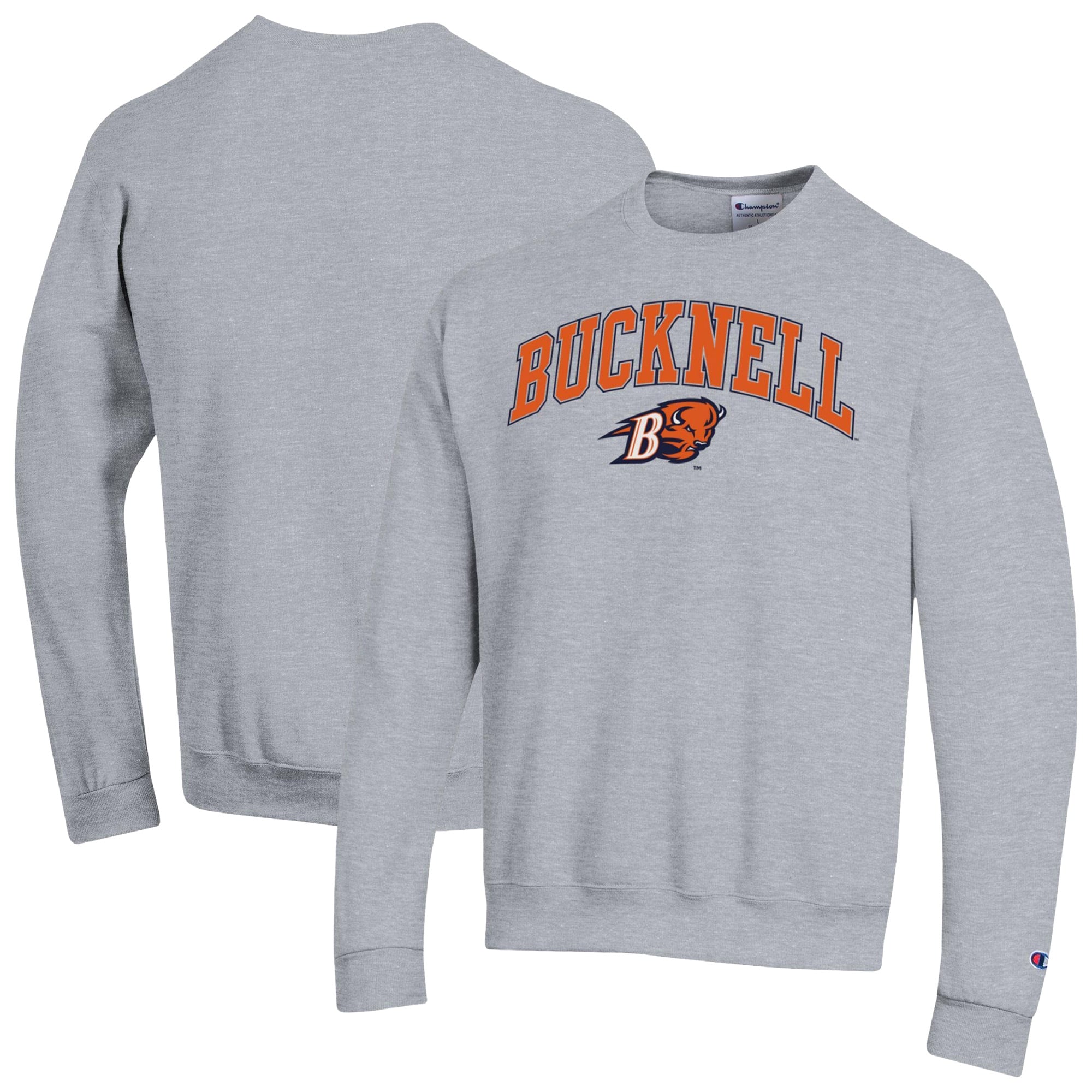 Sweat-shirt Champion pour homme, gris chiné, Bucknell Bison Arch Powerblend