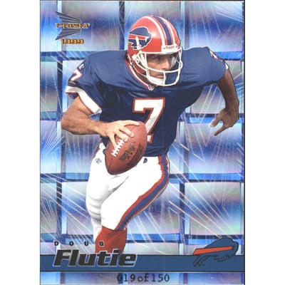 1999 Pacific Prisms Holographic Mirror #14 Doug Flutie