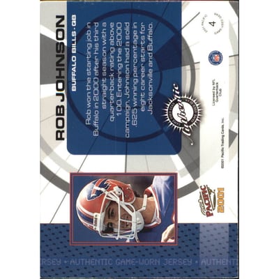 2001 Pacific Game Gear #4 Rob Johnson J