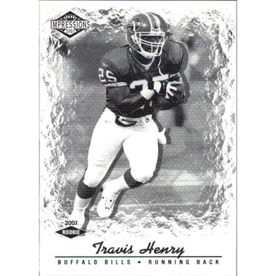 2001 Pacific Impressions Shadow #155 Travis Henry