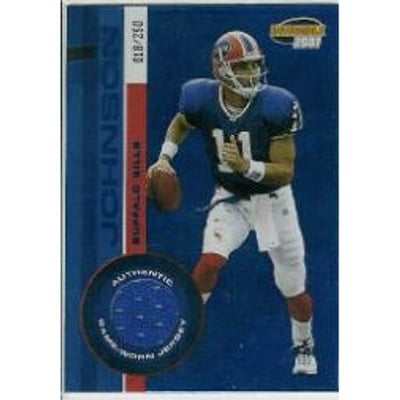 2001 Pacific Invincible Blue #25 Rob Johnson JSY