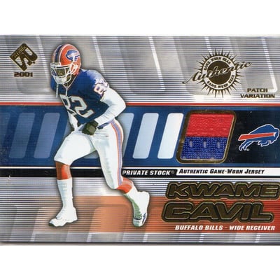 2001 Private Stock Game Worn Gear Patch #13 Kwame Cavil/100