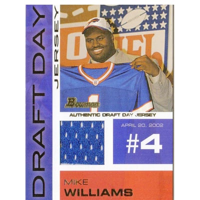 2002 Bowman Draft Day Relics #DDJMW Mike Williams JSY