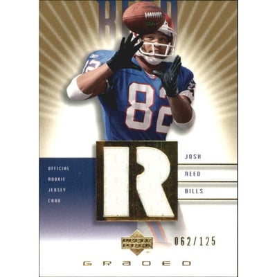 2002 UD Graded Rookie Jerseys Gold #JR500 Josh Reed
