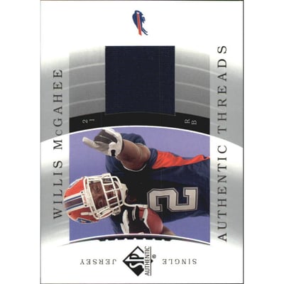 2003 SP Authentic Threads #JCWM Willis McGahee