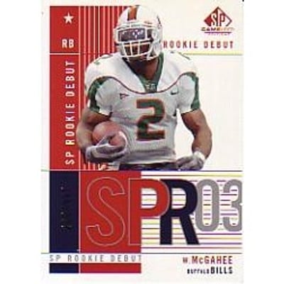 2003 SP Game Used Edition #111 Willis McGahee RC