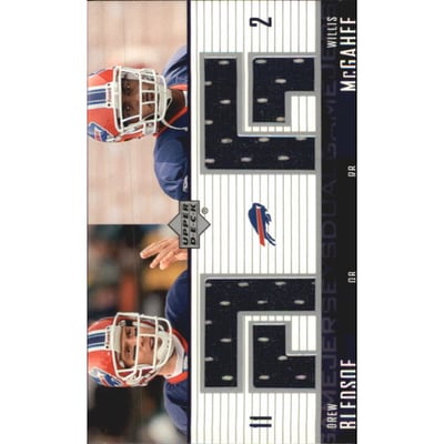 2003 Upper Deck Game Jerseys Duals #DGJBM Drew Bledsoe/Willis McGahee