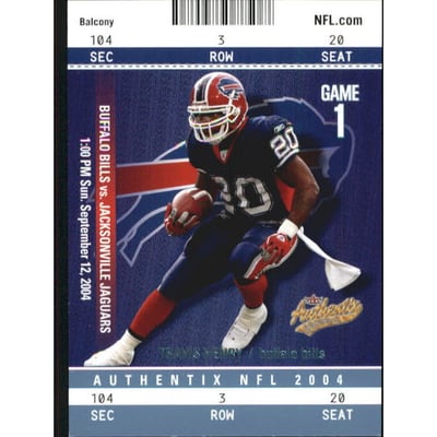 2004 Fleer Authentix Balcony Blue #49 Travis Henry
