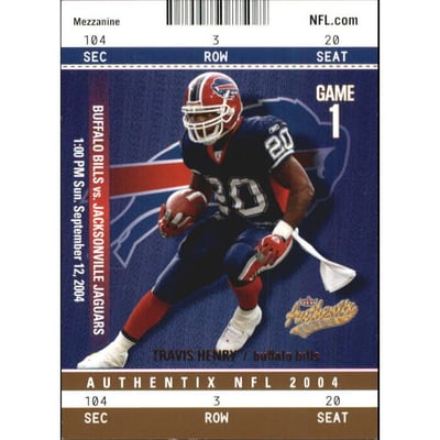 2004 Fleer Authentix Mezzanine Bronze #49 Travis Henry