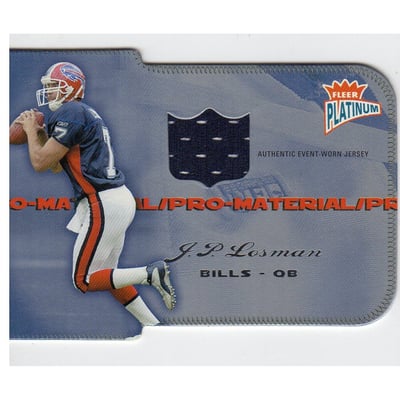 2004 Fleer Platinum Pro Material Jerseys Die Cut #PMJL J.P. Losman