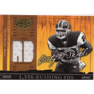 2004 Leaf Certified Materials Certified Skills Jersey Position #CS30 Travis Henry