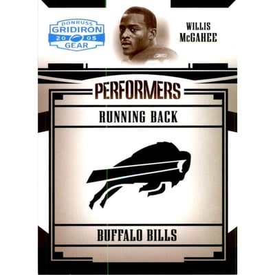 2005 Donruss Gridiron Gear Performers Platinum Holofoil #50 Willis McGahee