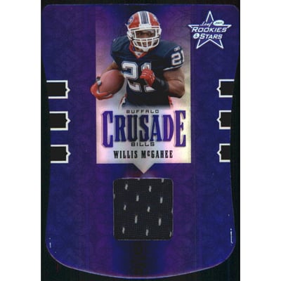 2005 Leaf Rookies and Stars Crusade Materials Die Cut #C25 Willis McGahee