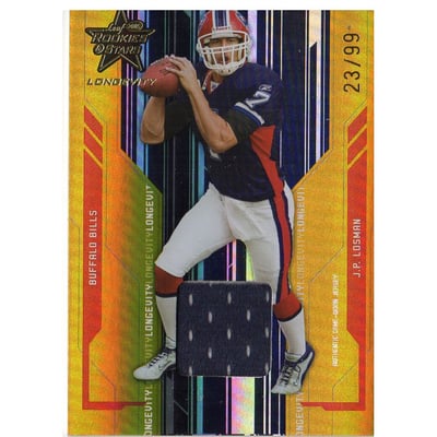 2005 Leaf Rookies and Stars Longevity Materials Gold #11 J.P. Losman/99