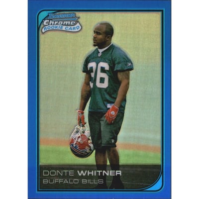 2006 Bowman Chrome Blue Refractors #66 Donte Whitner