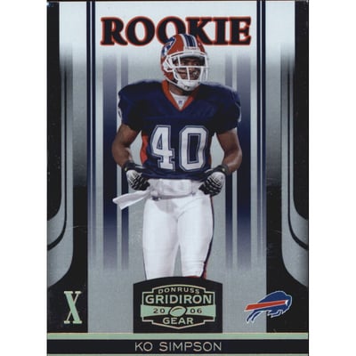 2006 Donruss Gridiron Gear Gold Holofoil X's #170 Ko Simpson