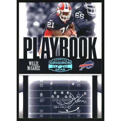 2006 Donruss Gridiron Gear Playbook Platinum #PB17 Willis McGahee