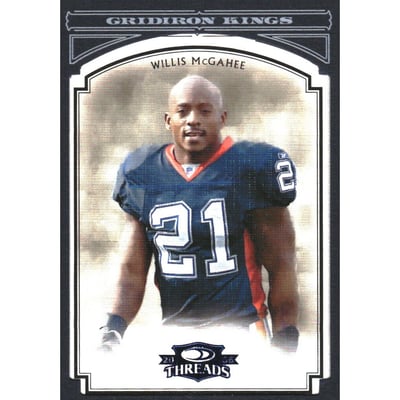2006 Donruss Threads Pro Gridiron Kings Framed Blue #60 Willis McGahee