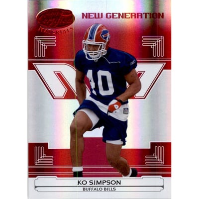 2006 Leaf Certified Materials Mirror Red #197 Ko Simpson
