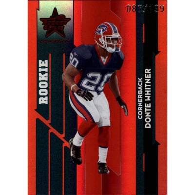 2006 Leaf Rookies and Stars Longevity Target Ruby Parallel #245 Donte Whitner