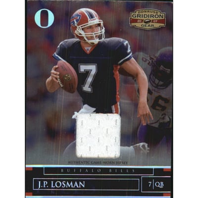 2007 Donruss Gridiron Gear Jerseys O's #51 J.P. Losman