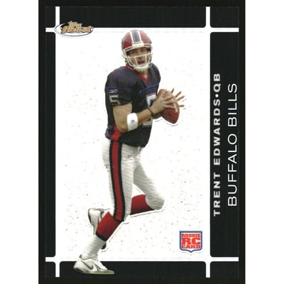 2007 Finest Black Refractors #105 Trent Edwards