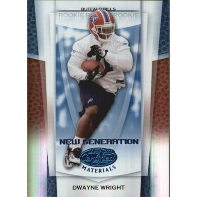 2007 Leaf Certified Materials Mirror Blue #161 Dwayne Wright